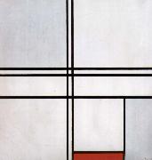 Piet Mondrian Conformation with a rde block oil painting reproduction